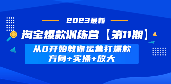 （4784期）淘宝爆款训练营【第11期】 从0开始教你运营打爆款，方向+实操+放大