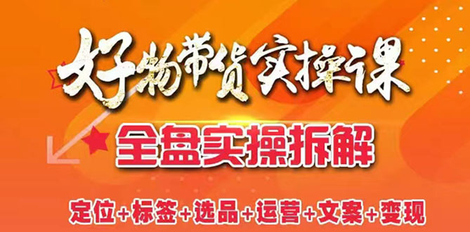 （2550期）抖音好物带货实操课：全盘拆解抖音好物带货号全套流程打法