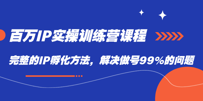 （7354期）百万IP实战训练营课程，完整的IP孵化方法，解决做号99%的问题-韬哥副业项目资源网