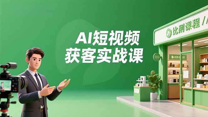 AI短视频获客实战课，数字人创作、实体行业应用、精准引流-汇创资源网-一个提供最全的虚拟资源网站