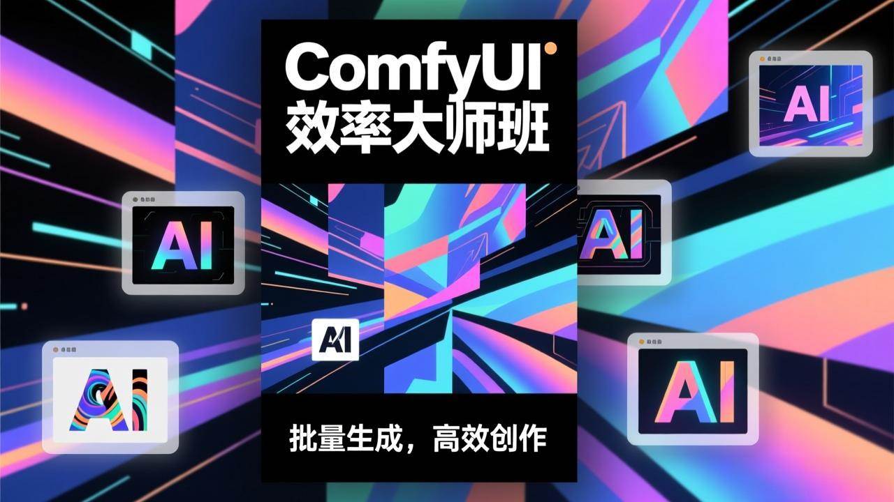 ComfyUI效率大师班：工作流搭建 批量生成 个人AI出图提升5-10倍-汇创资源网-一个提供最全的虚拟资源网站