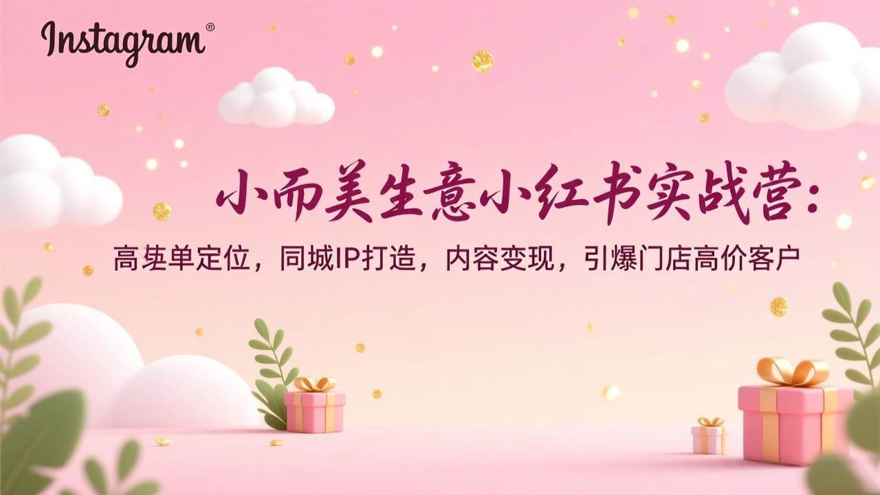 小而美生意小红书 高客单定位 同城IP打造 内容变现 引爆高价客户-汇创资源网-一个提供最全的虚拟资源网站