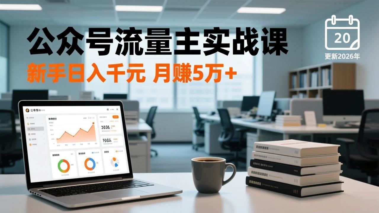 公众号流量主实战 爆文写作 流量池运营 多平台分发 新手日入千元-汇创资源网-一个提供最全的虚拟资源网站