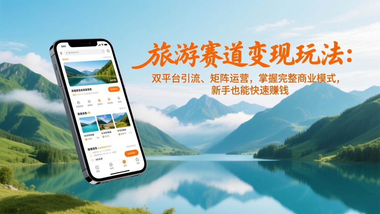 旅游赛道变现玩法：双平台引流、矩阵运营，掌握完整商业模式-汇创资源网-一个提供最全的虚拟资源网站