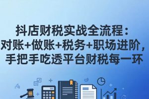 (17677期)抖店财税实操全流程:对账+做账+税务+职场进阶,手把手吃透平台财税每一环
